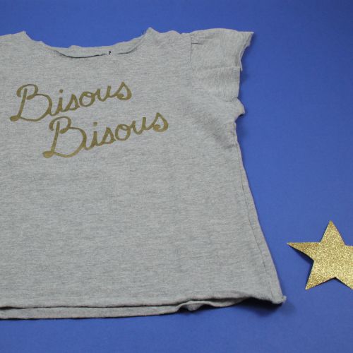 tee-shirt bisous bisous 6 ans